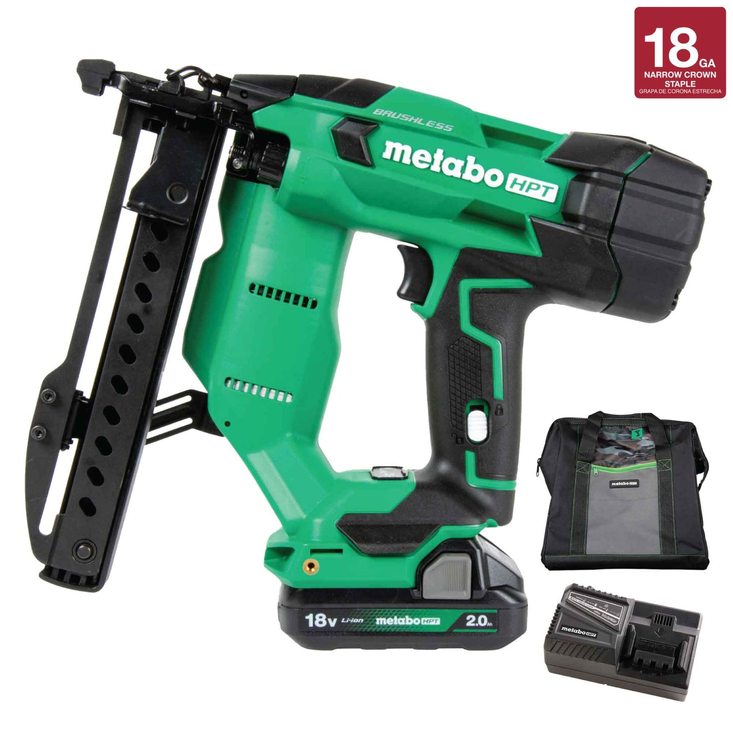 Metabo HPT N1804DAM 18V MultiVolt™ Brushless 18 - Gauge 1/4" Narrow Crown Stapler - Fire Protection Parts
