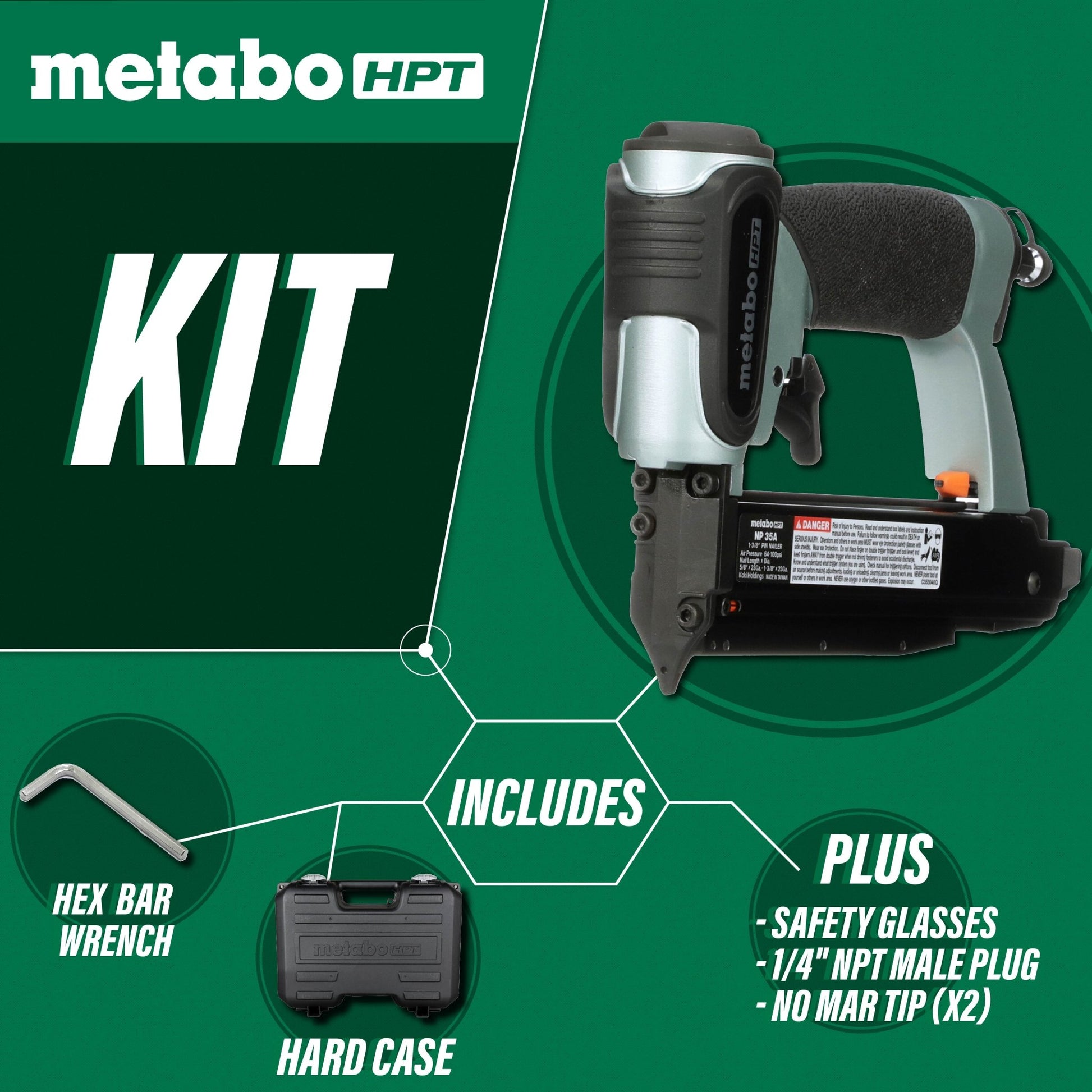 Metabo HPT NP35AM 23 Gauge Micro Pin Nailer | NP35A - Fire Protection Parts