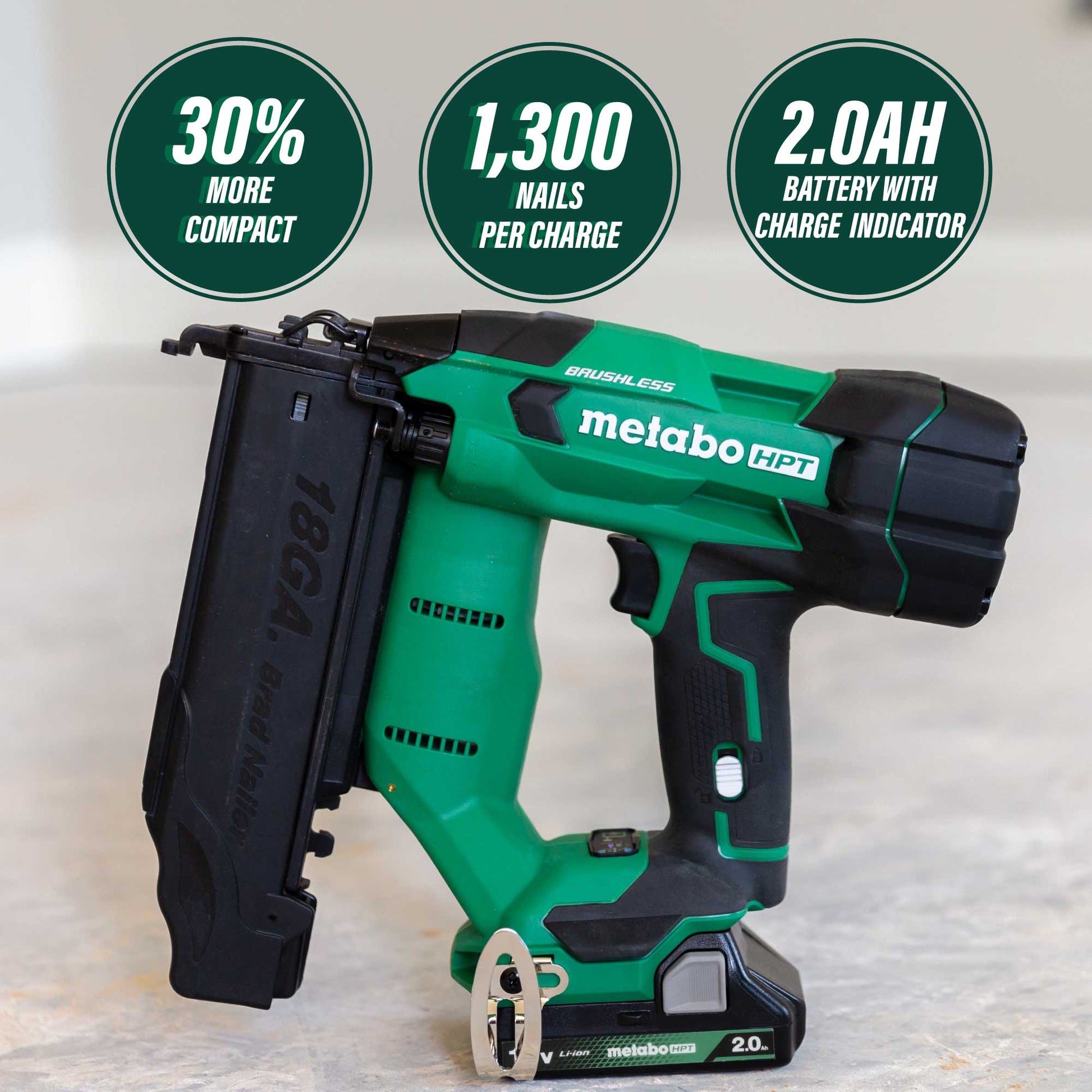 Metabo HPT NT1850DFTM 18V Compact 18 Gauge Cordless Brad Nailer Kit (1x2.0Ah) - Fire Protection Parts