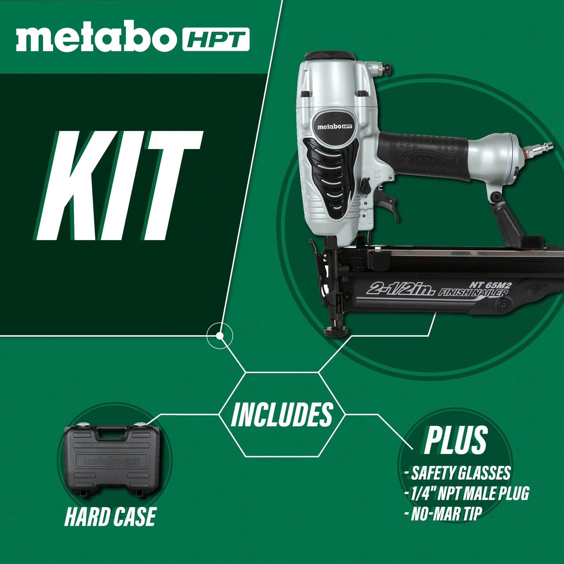 Metabo HPT NT65M2SM 2 - 1/2 In. 16 Gauge Finish Nailer (with Air Duster) - Fire Protection Parts