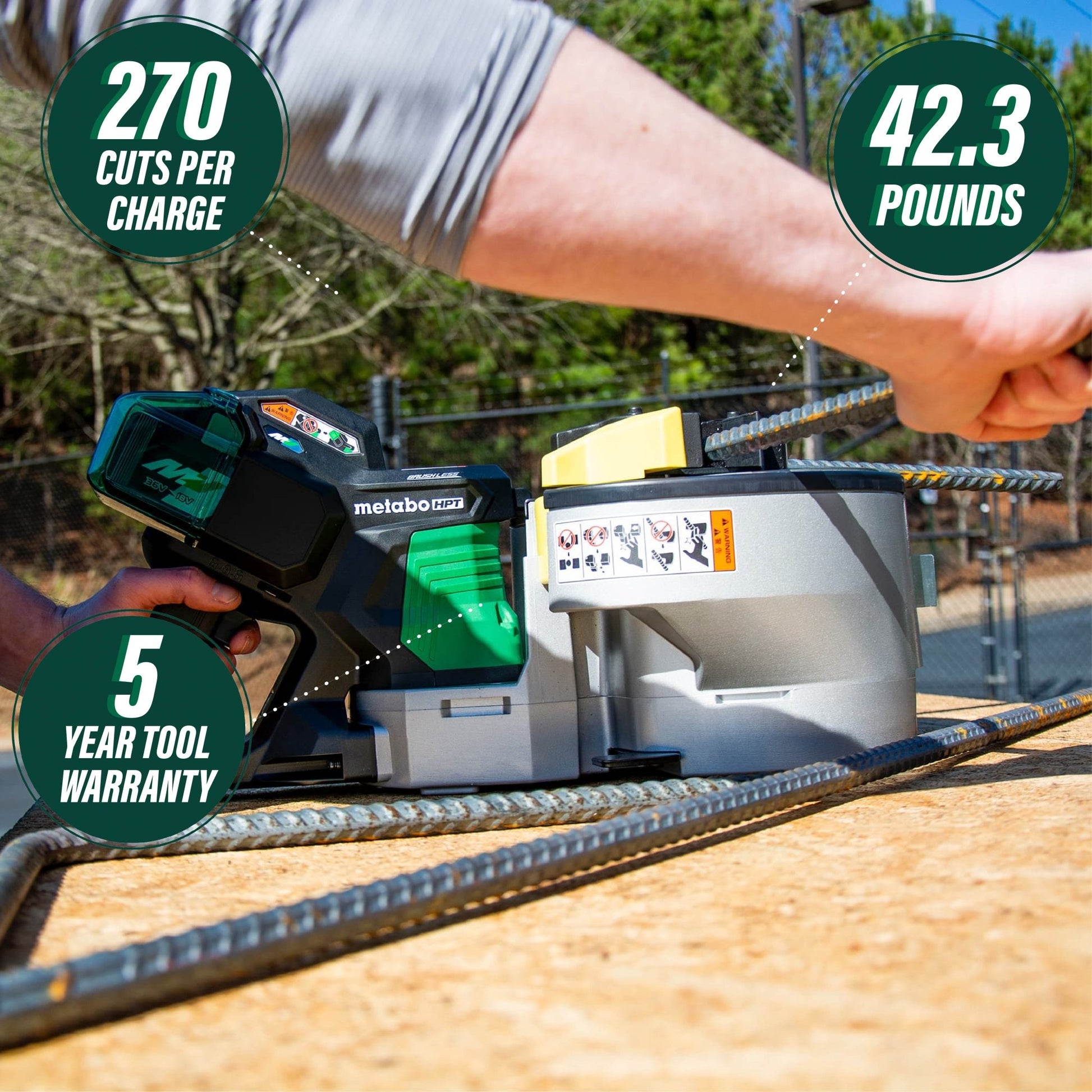 Metabo HPT VB3616DAM 36V MultiVolt Portable Rebar Bender/Cutter (4.0Ah x 2) - Fire Protection Parts