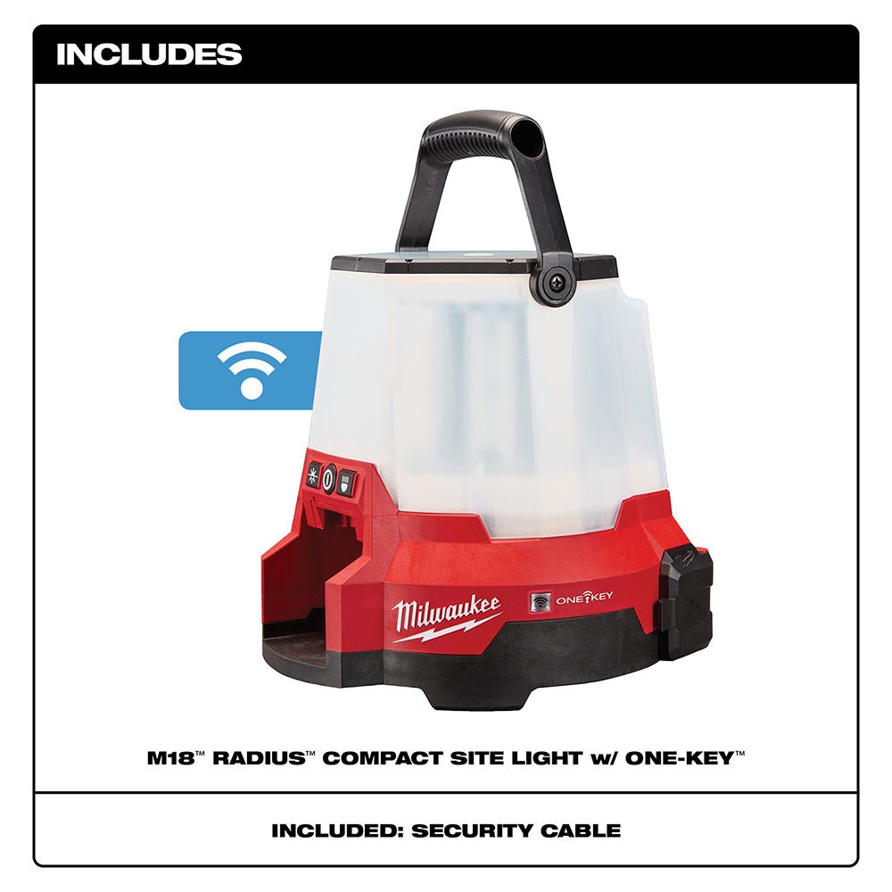 Milwaukee 2146 - 20 M18™ RADIUS™ LED Compact Site Light w/ ONE - KEY™ - Fire Protection Parts