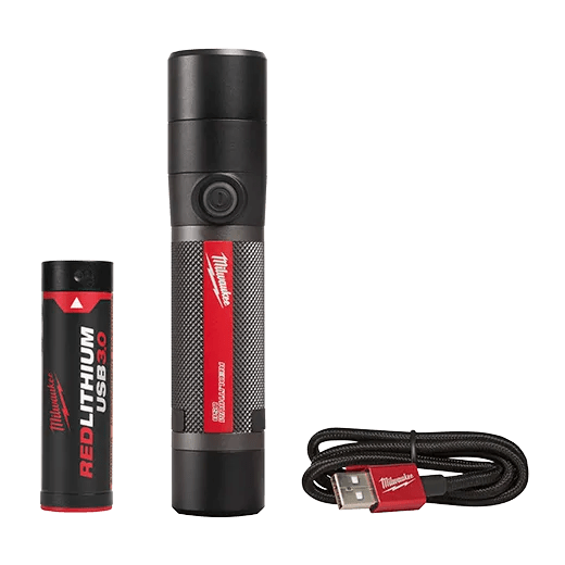 Milwaukee 2160 - 21 USB Rechargeable 800L Compact Flashlight - Fire Protection Parts