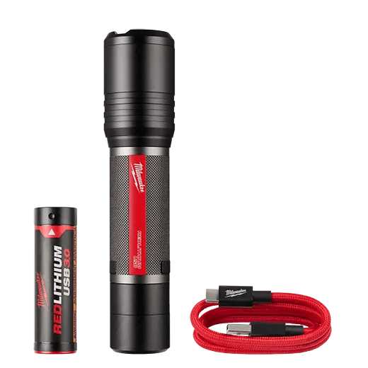 Milwaukee 2162 - 21 REDLITHIUM USB 2,000L Slide Focus Flashlight - Fire Protection Parts