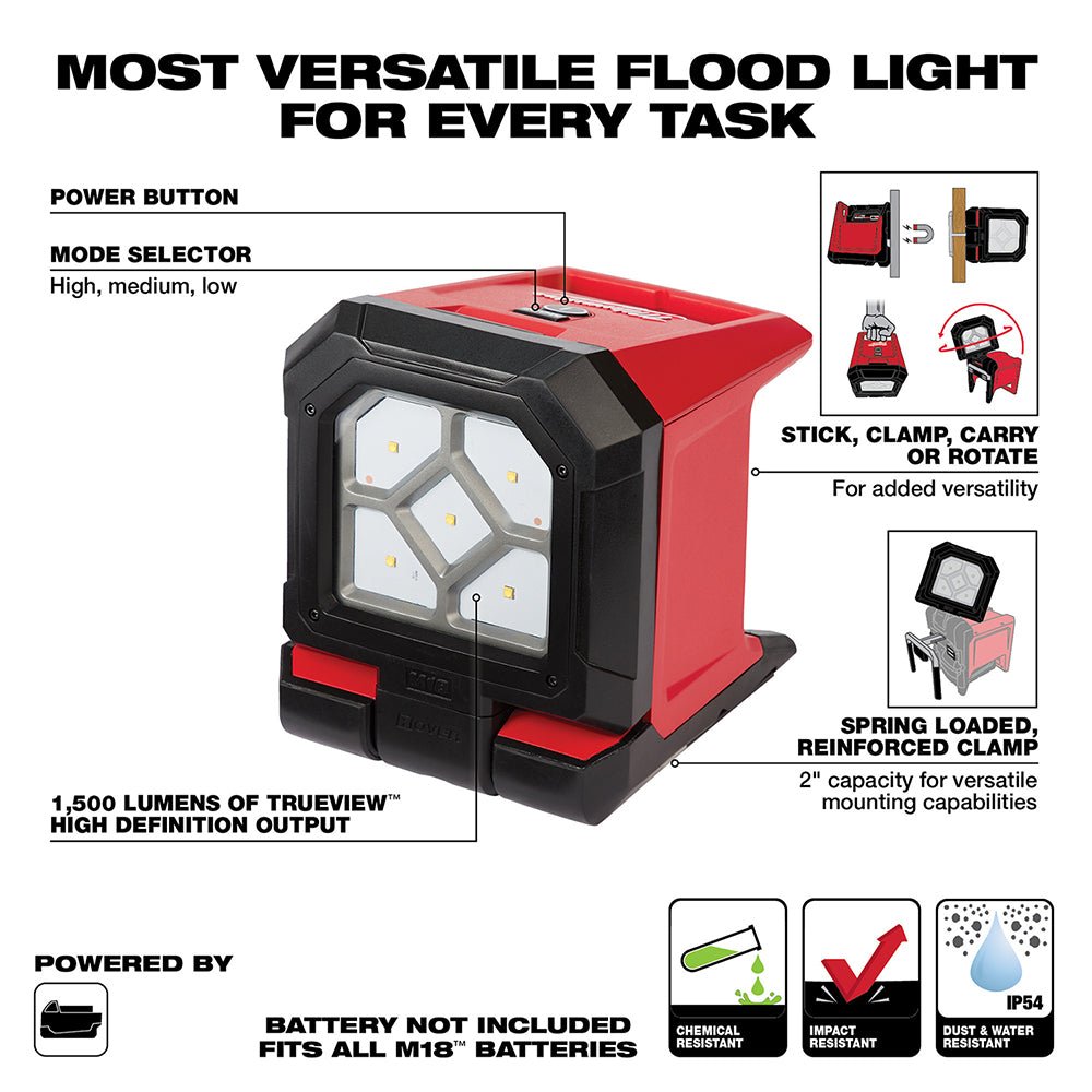 Milwaukee 2365 - 20 M18™ ROVER™ Mounting Flood Light - Fire Protection Parts