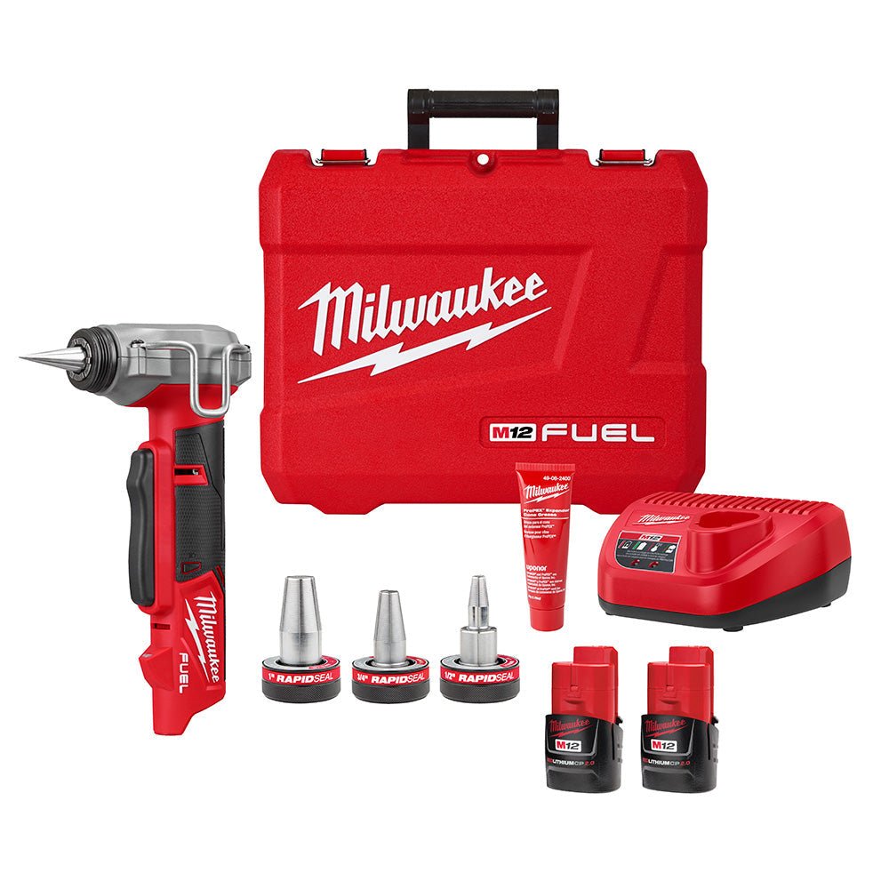 Milwaukee 2532 - 22 M12 FUEL™ ProPEX® Expander Kit w/ 1/2" - 1" RAPID SEAL™ ProPEX® Expander Heads - Fire Protection Parts