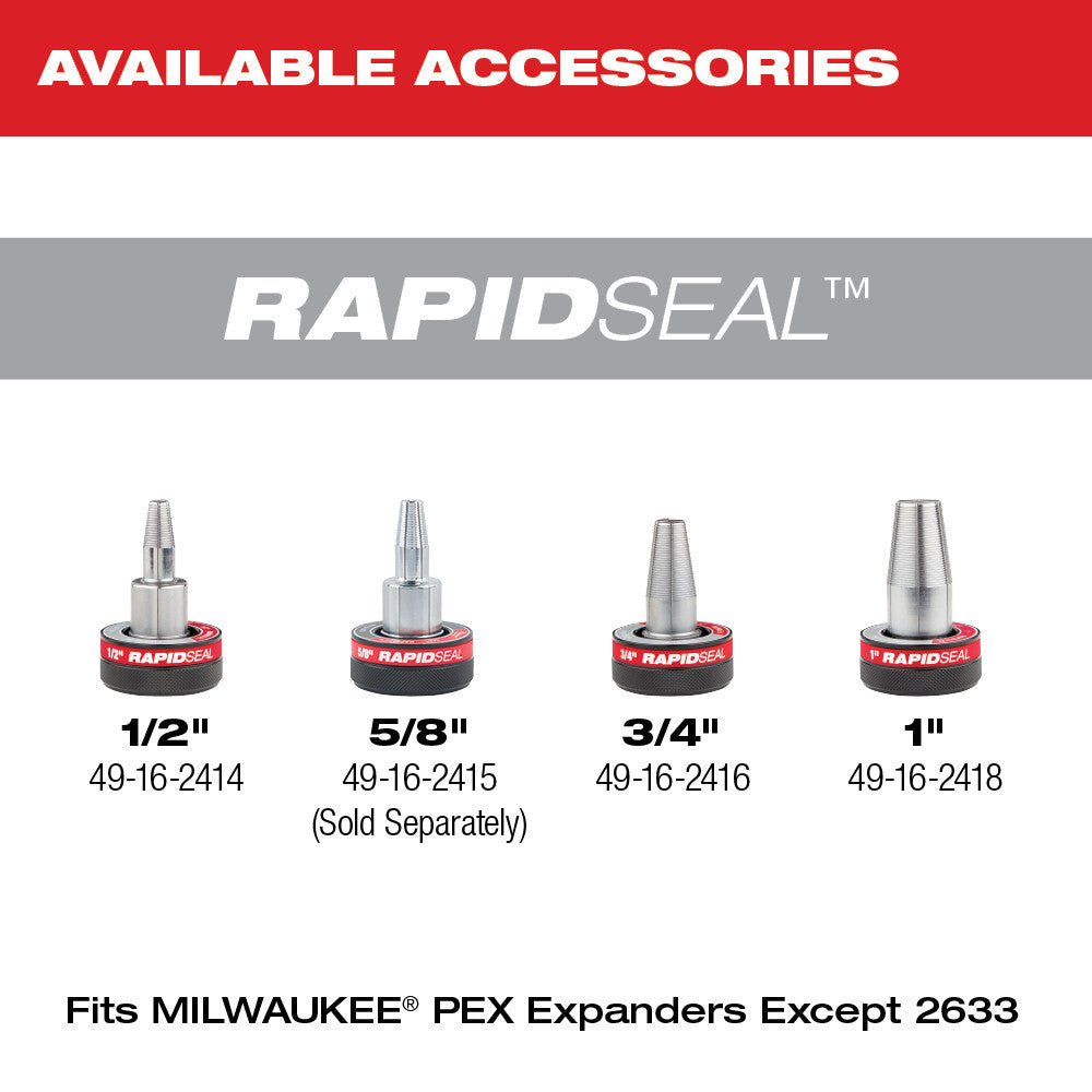 Milwaukee 2532 - 22 M12 FUEL™ ProPEX® Expander Kit w/ 1/2" - 1" RAPID SEAL™ ProPEX® Expander Heads - Fire Protection Parts