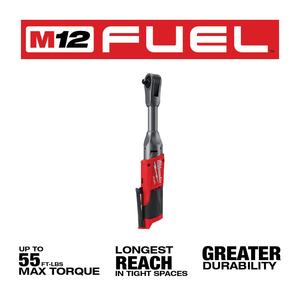 Milwaukee 2560 - 20 M12 FUEL™ 3/8 in. Extended Reach Ratchet - Fire Protection Parts