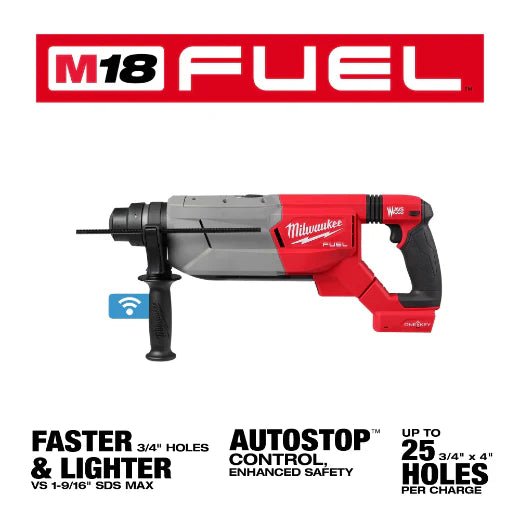 Milwaukee 2916 - 20 M18 FUEL™ 1 - 1/4" SDS Plus D - Handle Rotary Hammer w/ ONE - KEY™ - Fire Protection Parts