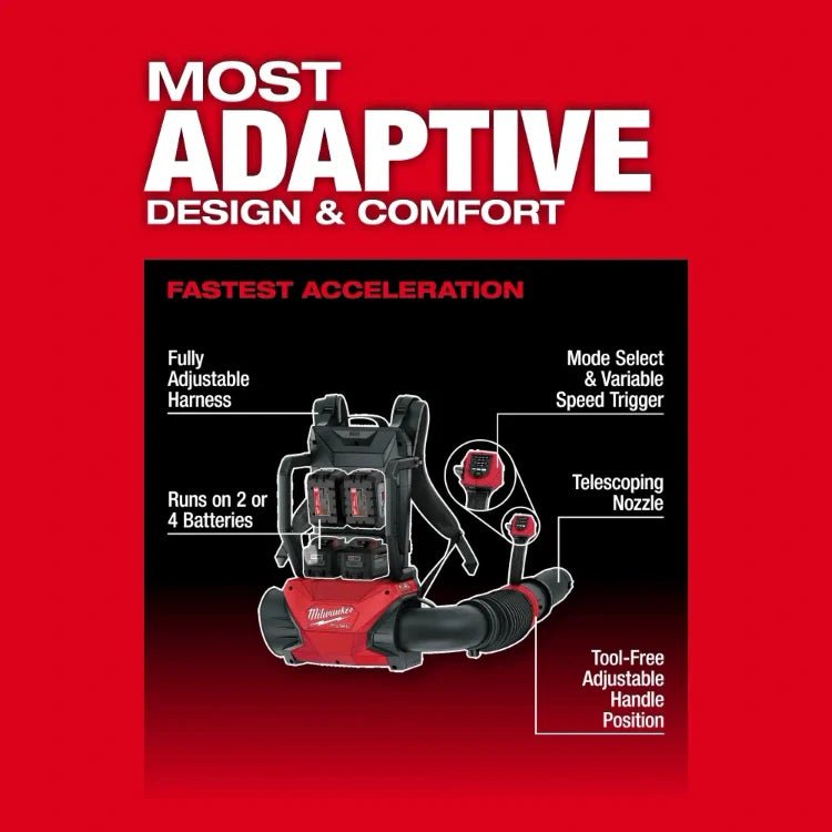 Milwaukee 3009 - 20 M18 FUEL™ Dual Battery Backpack Blower (Tool Only) - Fire Protection Parts