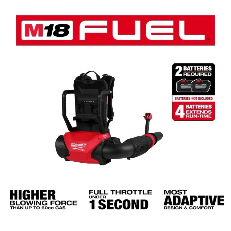 Milwaukee 3009 - 20 M18 FUEL™ Dual Battery Backpack Blower (Tool Only) - Fire Protection Parts