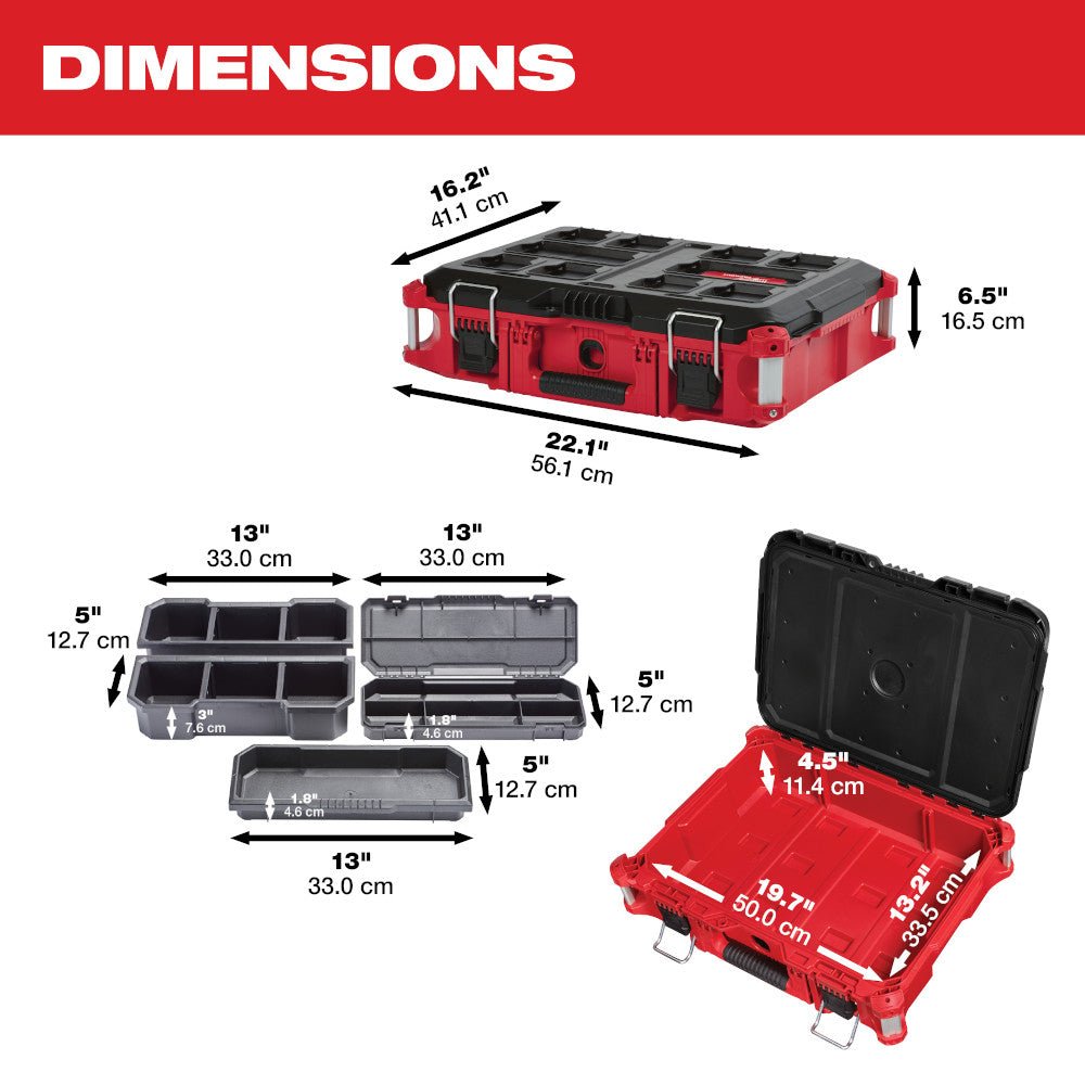 Milwaukee 48 - 22 - 8424 PACKOUT™ Tool Box - Fire Protection Parts
