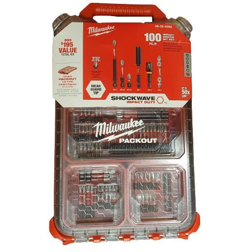 Milwaukee 48 - 32 - 4082 100PC SHOCKWAVE(TM) PACKOUT(TM) KIT - Fire Protection Parts