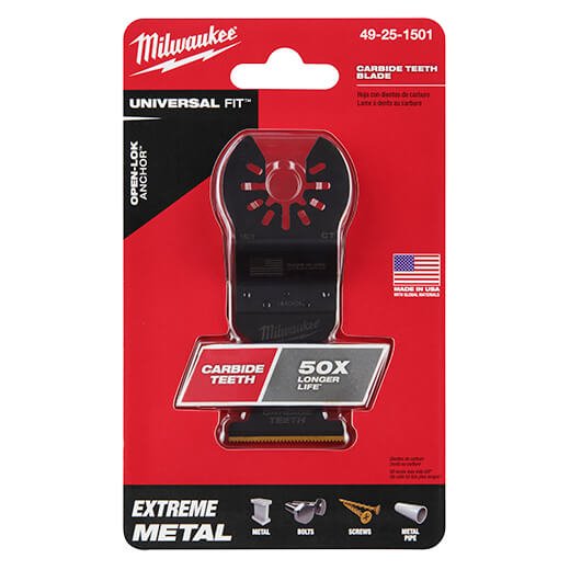 Milwaukee 49 - 25 - 1501 Milwaukee® OPEN - LOK™ 1 - 3/8" TITANIUM ENHANCED CARBIDE TEETH METAL BLADE 1PK - Fire Protection Parts
