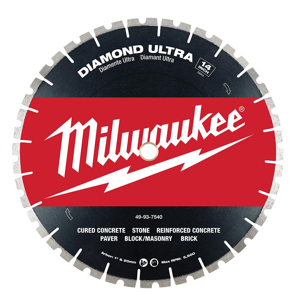 Milwaukee 49 - 93 - 7540 14" Diamond Ultra Blade - Fire Protection Parts