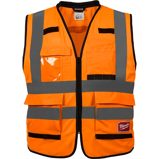 Milwaukee Class 2 High Visibility Orange Performance Safety Vest - Fire Protection Parts