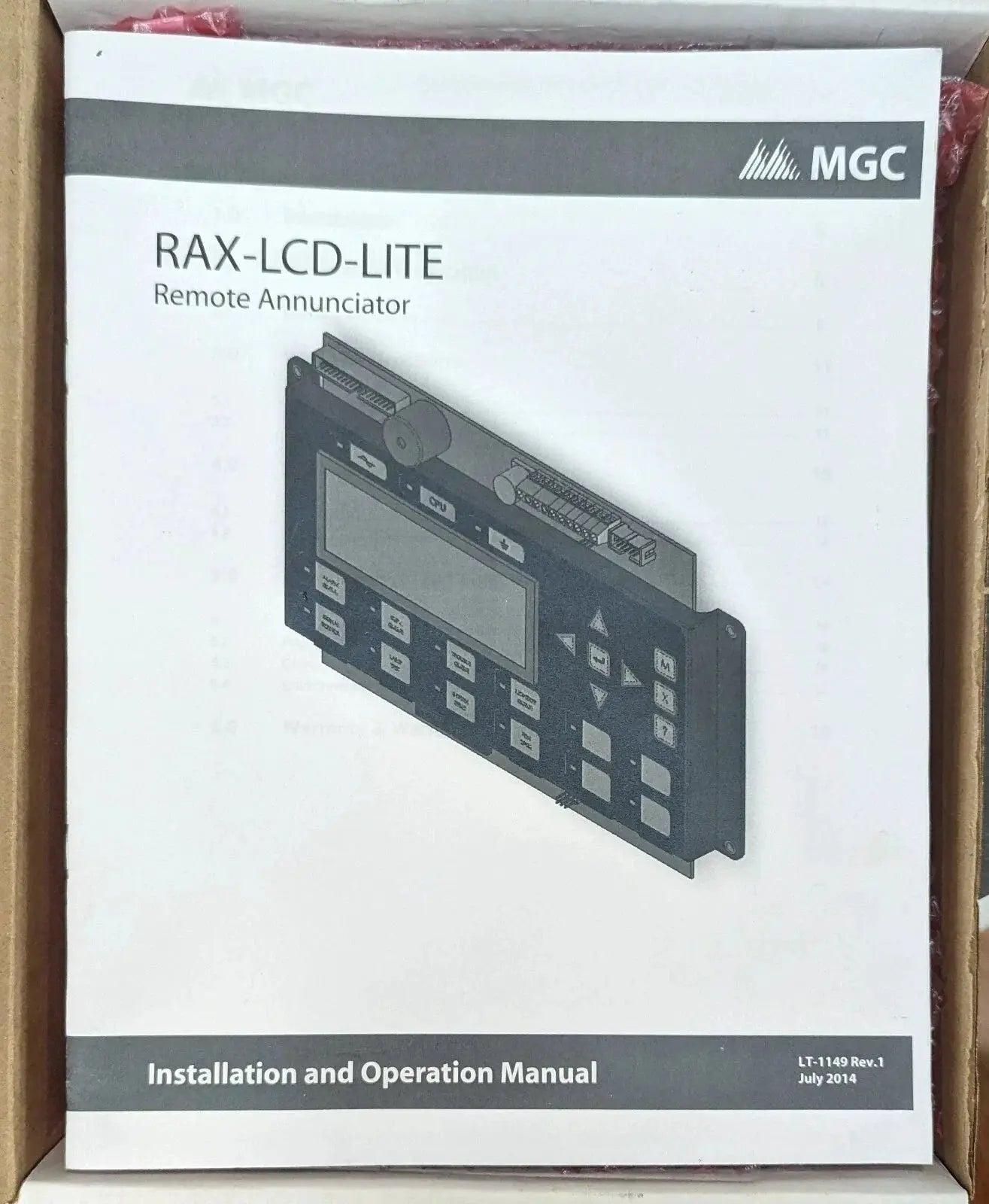 Mircom RAX-LCD-LITE Remote LCD Annunciator by Fredland Supply Company
