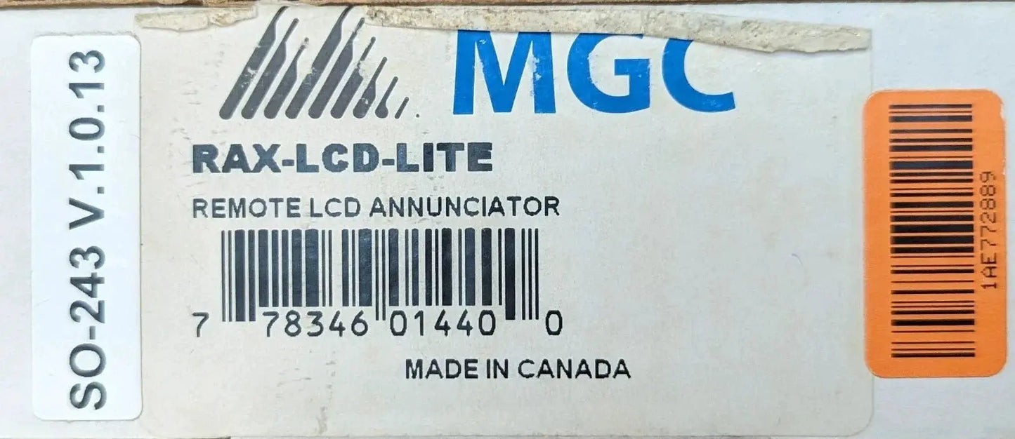 Mircom RAX-LCD-LITE Remote LCD Annunciator by Fredland Supply Company