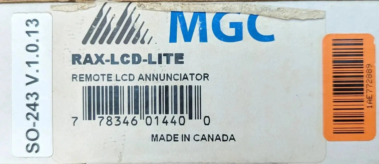 Mircom RAX-LCD-LITE Remote LCD Annunciator by Fredland Supply Company