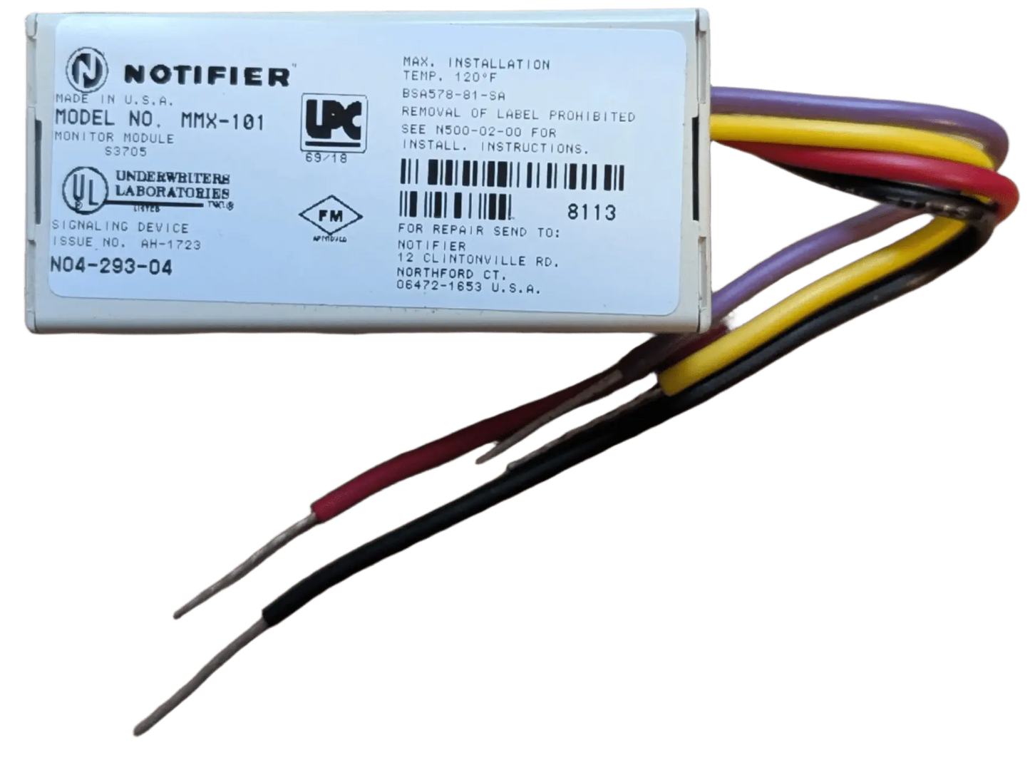 Notifier MMX-101 Addressable Mini Monitor Module by Fredland Supply Company