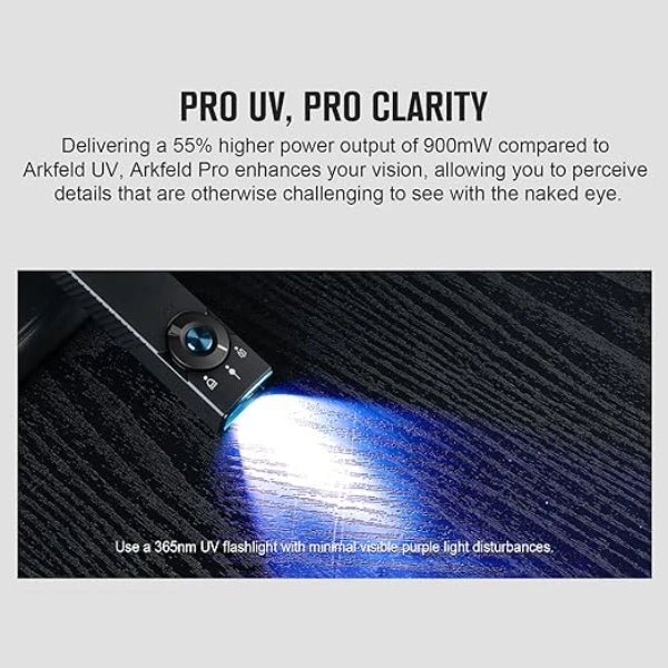 OLIGHT ARKFELDPRO3RBKCWV3 Arkfeld Pro Flat EDC Flashlight with LED Light UV and Laser - Black - Fire Protection Parts