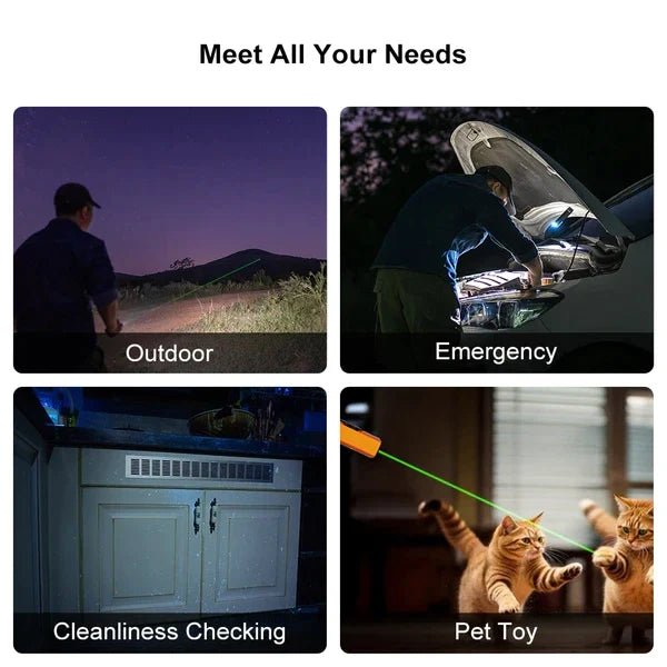 OLIGHT ARKFELDPRO3RODGV3 Arkfeld Pro Flat EDC Flashlight with LED Light UV and Laser - OD Green - Fire Protection Parts