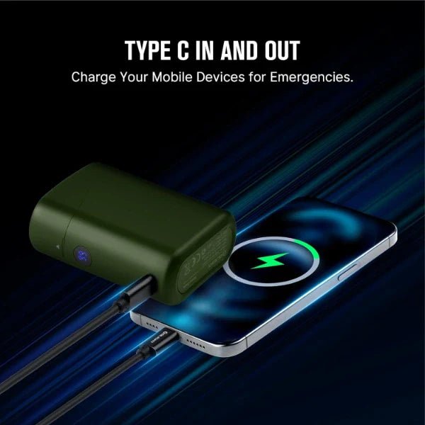 OLIGHT BATON4KITODG Baton 4 Powerful EDC Flashlight 1300 Lumens - OD Green - Premium (With Charging Case) - Fire Protection Parts