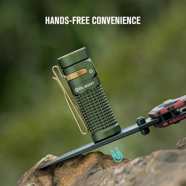 OLIGHT BATON4KITODG Baton 4 Powerful EDC Flashlight 1300 Lumens - OD Green - Premium (With Charging Case) - Fire Protection Parts