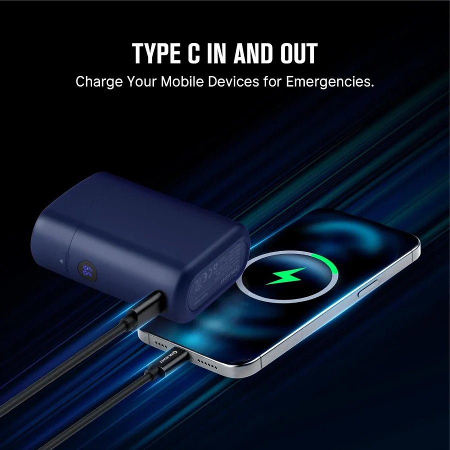 OLIGHT BATON4KITRGBU Baton 4 Powerful EDC Flashlight 1300 Lumens - Regal Blue - Premium (With Charging Case) - Fire Protection Parts