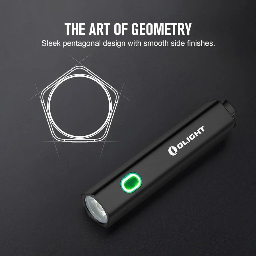 OLIGHT DIFFUSEBK Diffuse 700 Lumens EDC Pocket Flashlight - Black - Fire Protection Parts