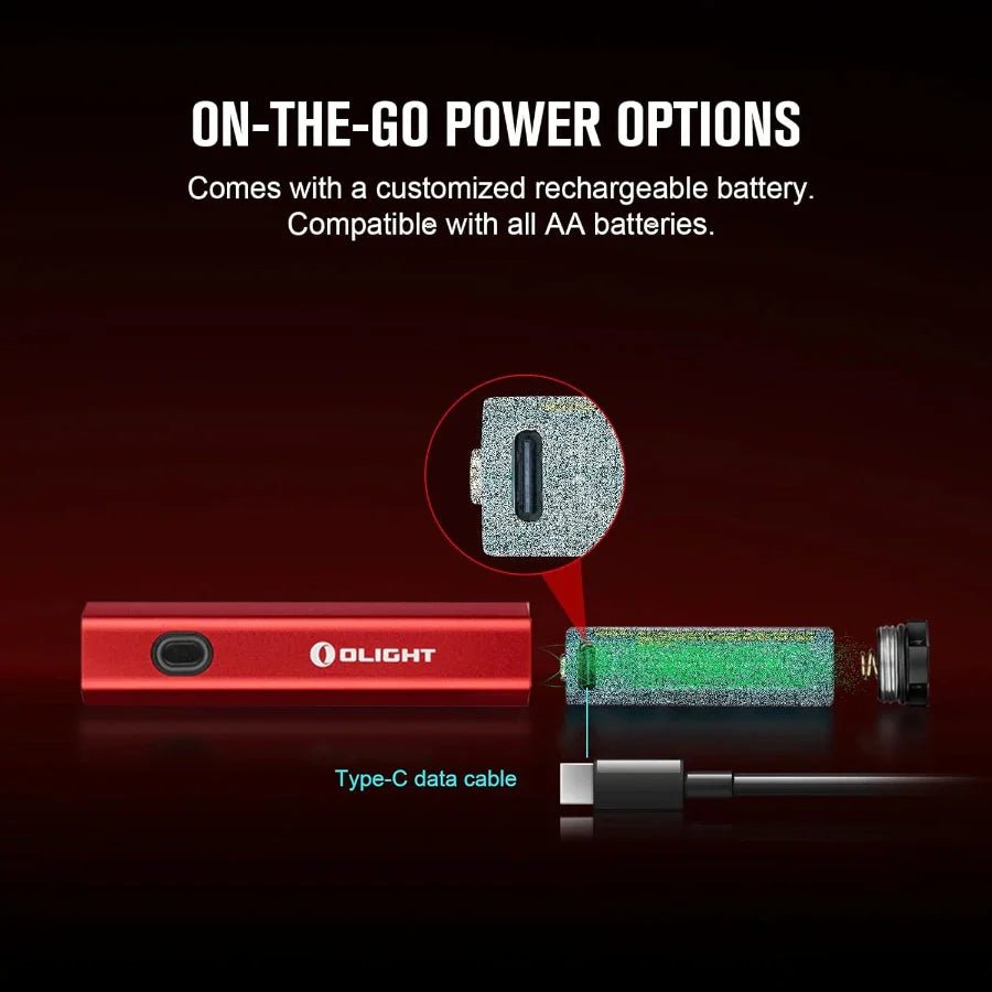 OLIGHT DIFFUSERD Diffuse 700 Lumens EDC Pocket Flashlight - Red - Fire Protection Parts