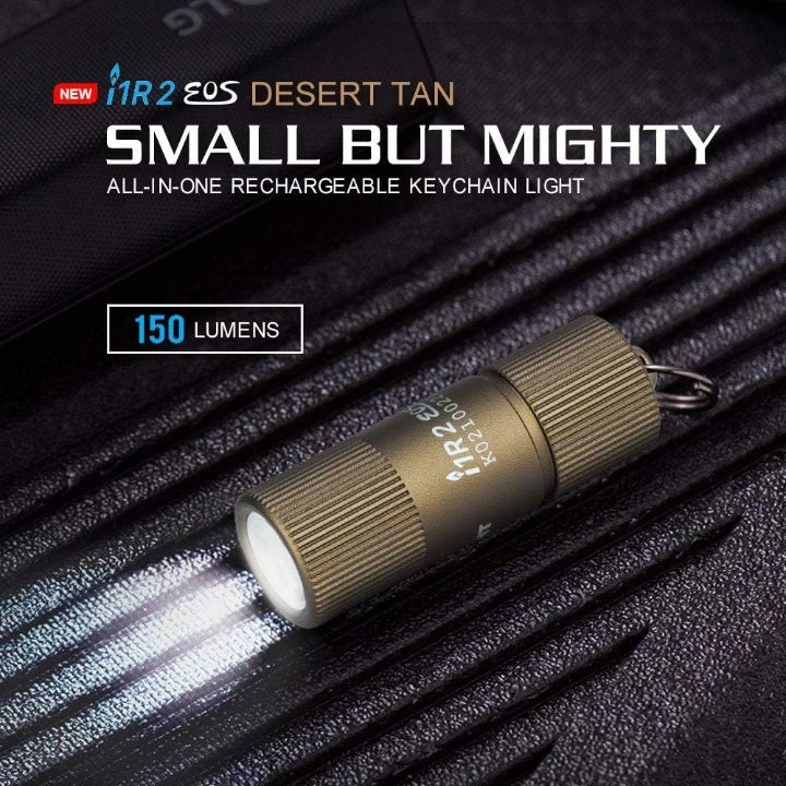 OLIGHT I1R2 EOS Keychain Flashlight Kit - Desert Tan - Fire Protection Parts
