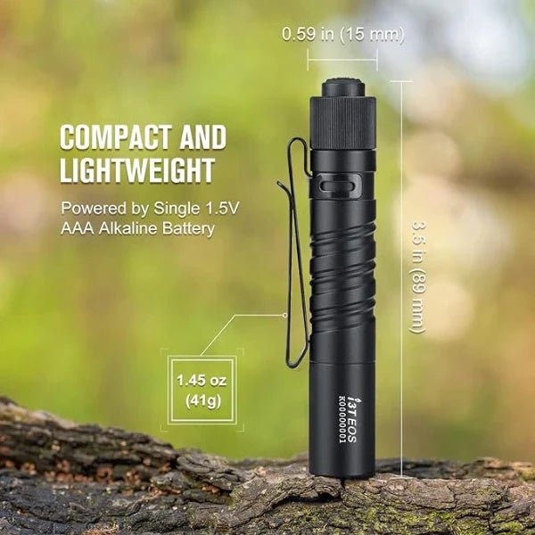 OLIGHT I3TEOSBK i3T EOS Small Flashlight - Black - Fire Protection Parts