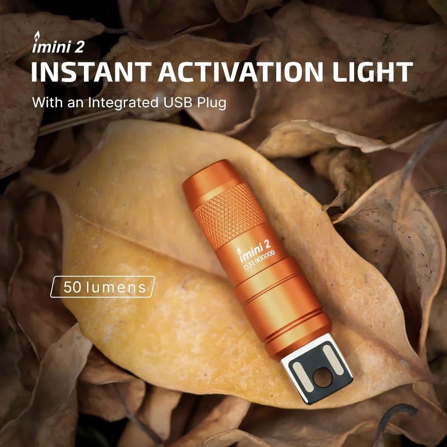 OLIGHT IMINI2OG imini 2 Rechargeable Mini Flashlight - Orange - Fire Protection Parts