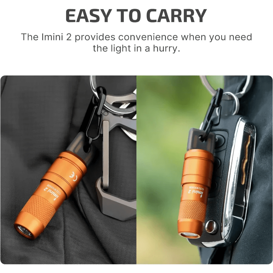 OLIGHT IMINI2OG imini 2 Rechargeable Mini Flashlight - Orange - Fire Protection Parts