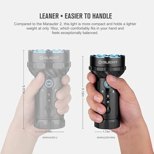 OLIGHT MARAUDERMINIBK Marauder Mini Powerful LED Flashlight With RGB - Fire Protection Parts