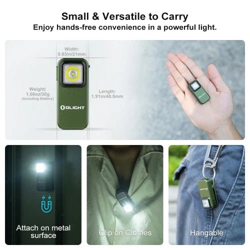 OLIGHT OCLIPODG Oclip Clip Light with White and Red Light - OD Green - Fire Protection Parts