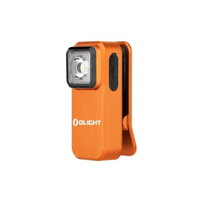 OLIGHT OCLIPOG Oclip Clip Light with White and Red Light - Orange - Fire Protection Parts
