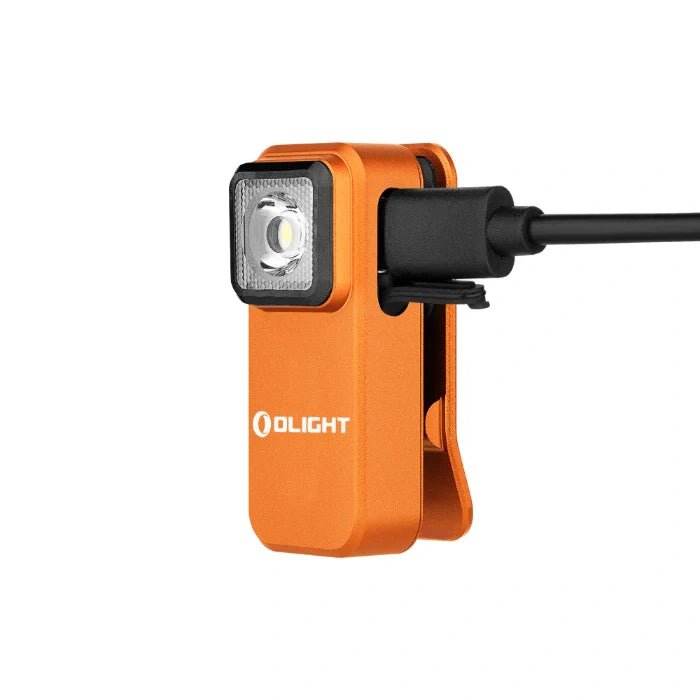 OLIGHT OCLIPOG Oclip Clip Light with White and Red Light - Orange - Fire Protection Parts