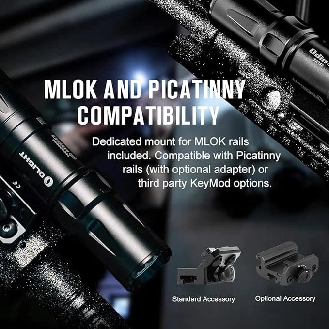 OLIGHT ODINMINIBK Odin Mini Tactical Flashlight - Fire Protection Parts