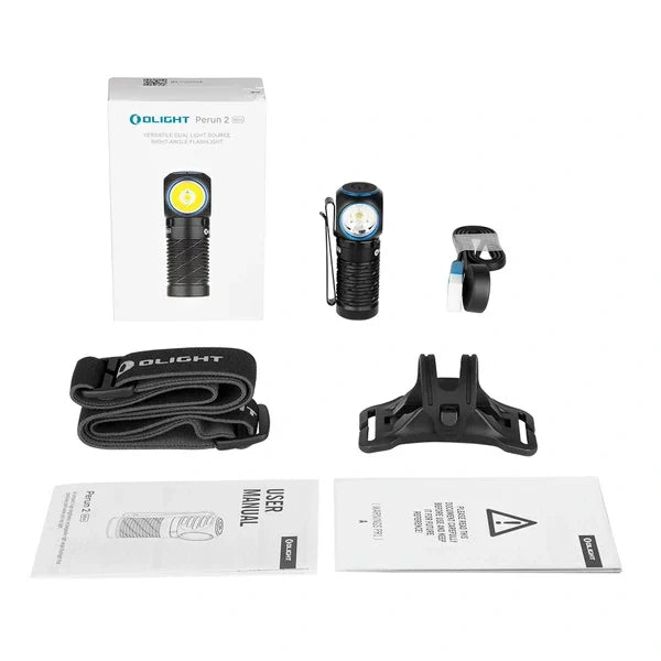 OLIGHT PERUN2MINIBKCW Perun 2 Mini LED Rechargeable Headlamp - Fire Protection Parts