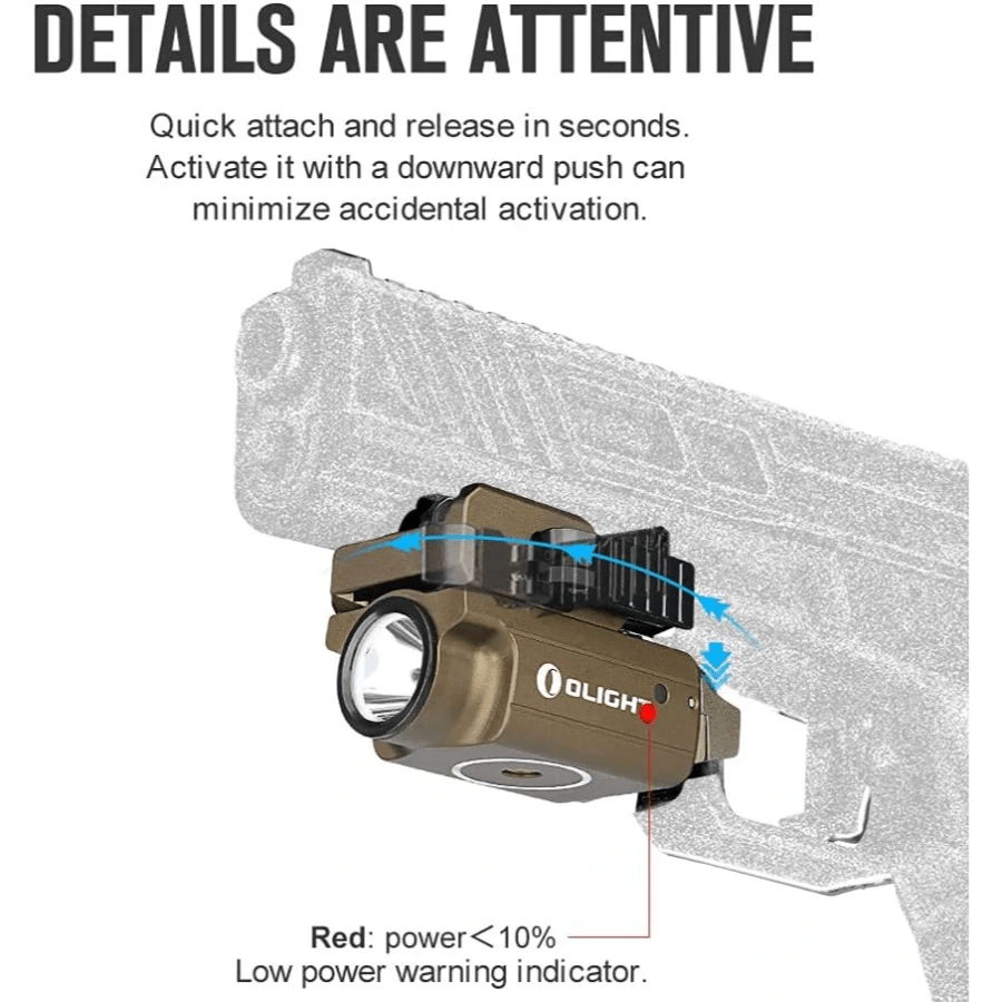 OLIGHT PLMINI2DT PL - MINI 2 Valkyrie Tactical Light - Desert Tan - Fire Protection Parts