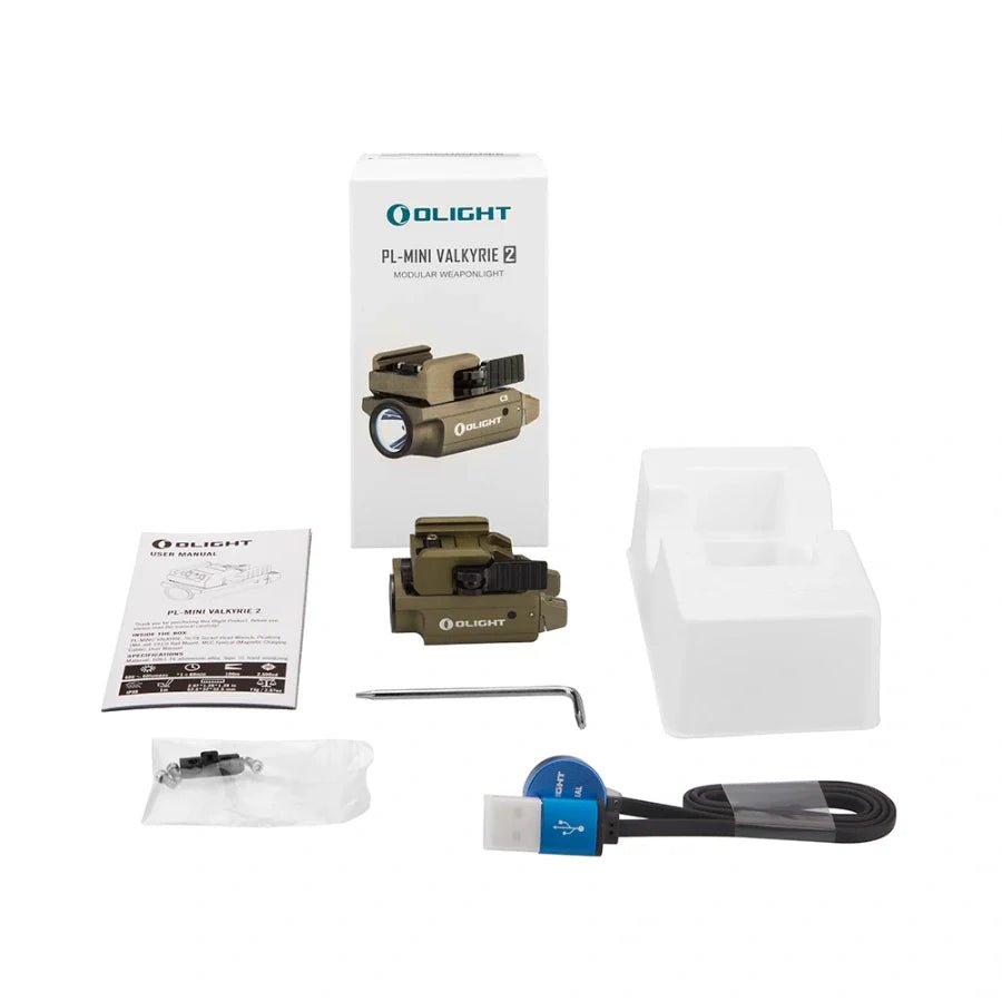 OLIGHT PLMINI2DT PL - MINI 2 Valkyrie Tactical Light - Desert Tan - Fire Protection Parts