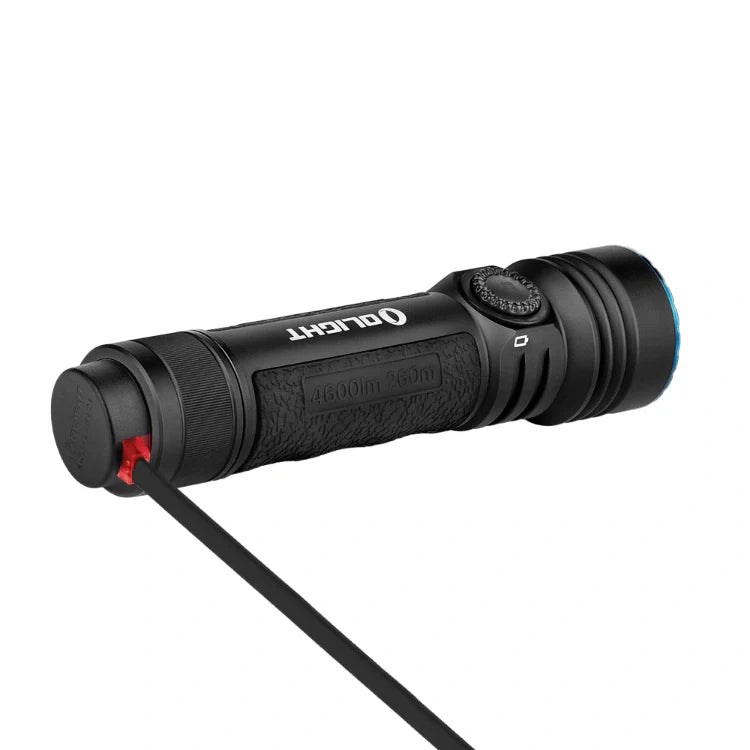 OLIGHT SEEKER4PROMTBKCW Seeker 4 Pro High Power Flashlight - Matte Black CW(5700~7000K) - Fire Protection Parts