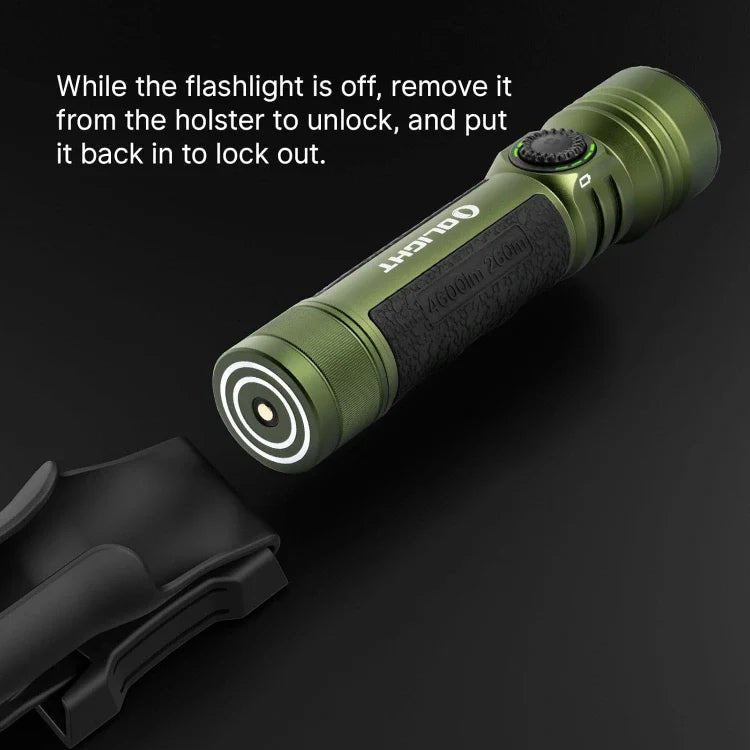 OLIGHT SEEKER4PROODG Seeker 4 Pro High Power Flashlight - OD Green CW(5700~7000K) - Fire Protection Parts