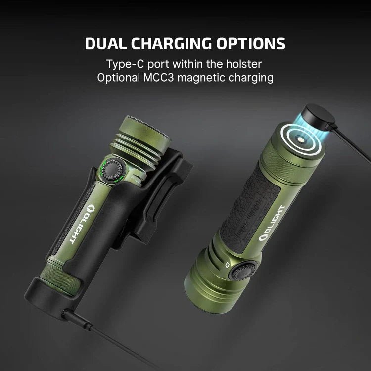 OLIGHT SEEKER4PROODG Seeker 4 Pro High Power Flashlight - OD Green CW(5700~7000K) - Fire Protection Parts