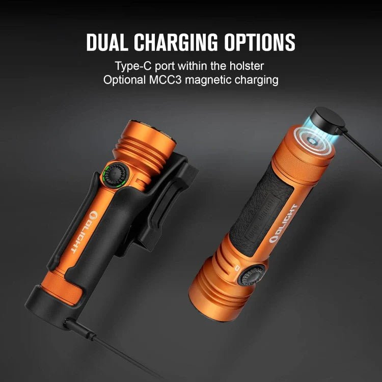 OLIGHT SEEKER4PROOG Seeker 4 Pro High Power Flashlight - Orange CW(5700~7000K) - Fire Protection Parts