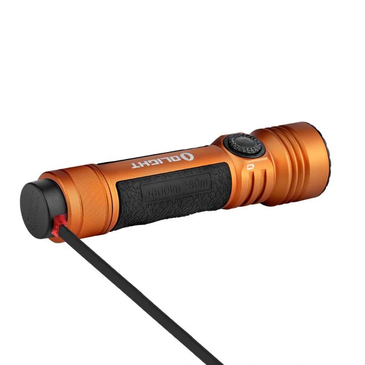 OLIGHT SEEKER4PROOG Seeker 4 Pro High Power Flashlight - Orange CW(5700~7000K) - Fire Protection Parts