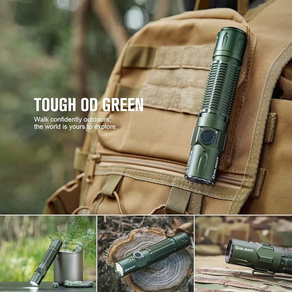 OLIGHT WARRIOR3SODG Warrior 3S High Beam Tactical Flashlight - OD Green - Fire Protection Parts