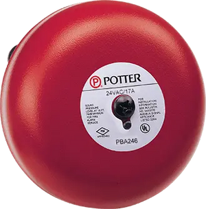 PBA Series AC Powered Alert Bell for Safety Alerts by Potter Electric Signal